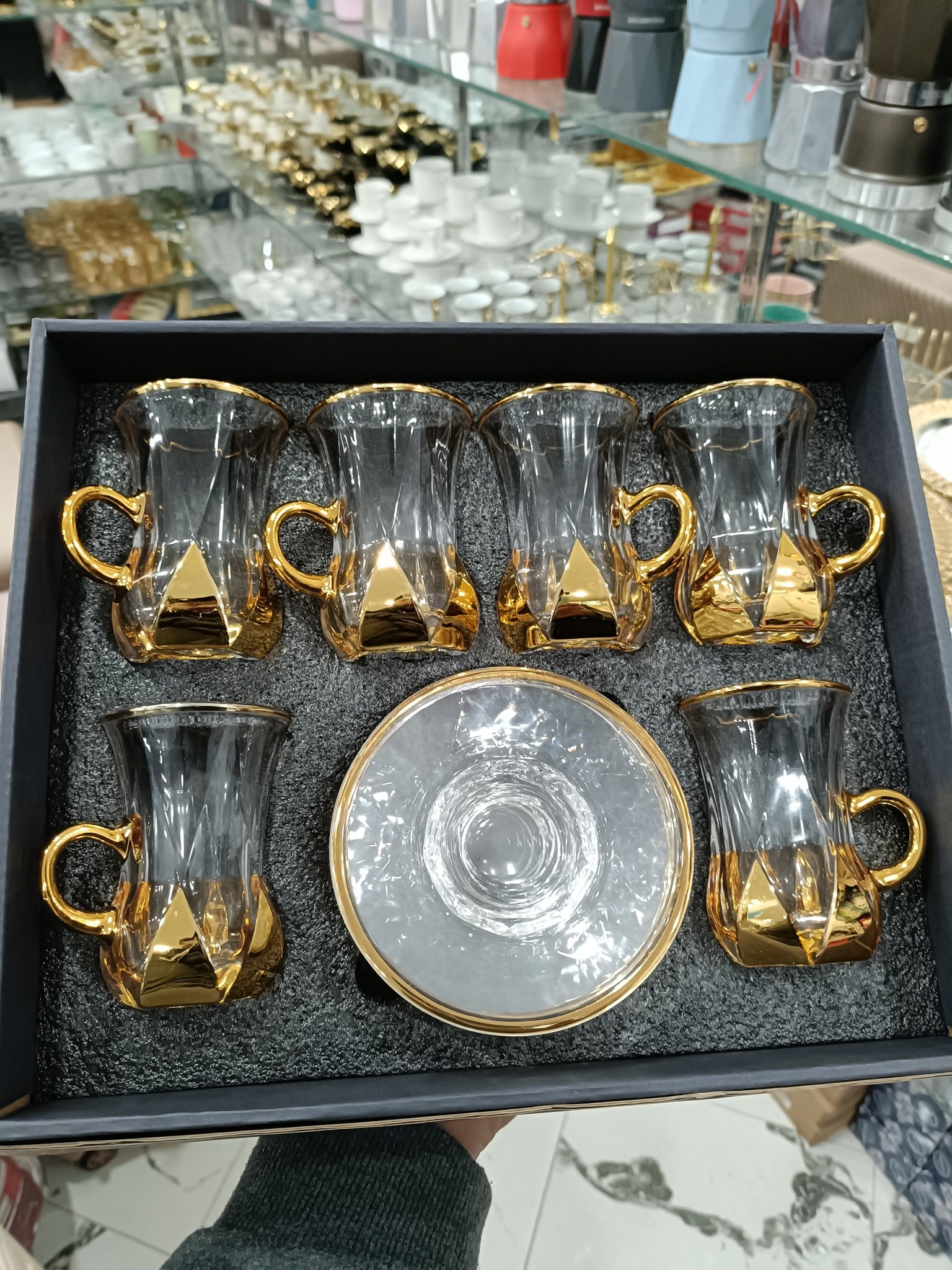 طقم شاي كريستال